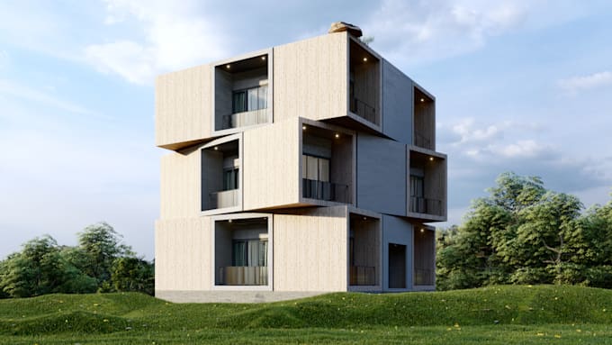 design 3d luxury house interior, exterior design with realistic visualization