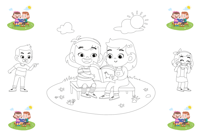 trace your photo into a coloring book pages