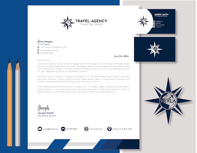 design logo, business card and letterhead