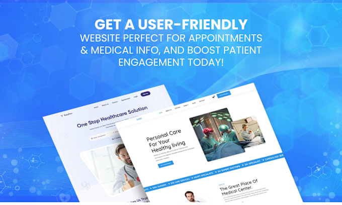 develop a medical, healthcare, clinic, dental, or doctor appointment website