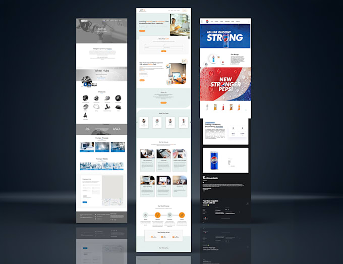 build wordpress landing page,one page website with elementor
