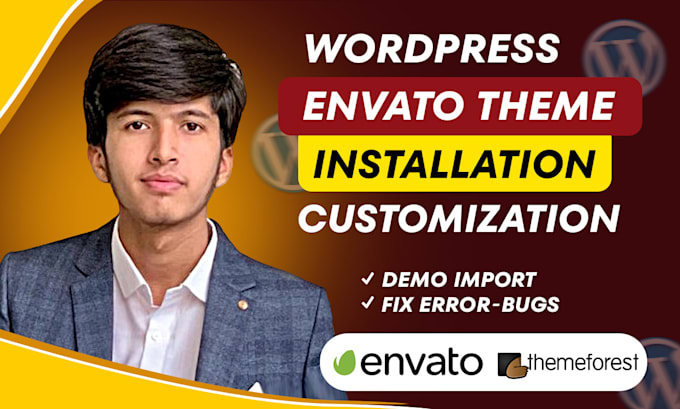 install, customize themeforest, envato elements wordpress theme, and demo import