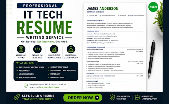 write your tech, IT, data science, and data analyst resume