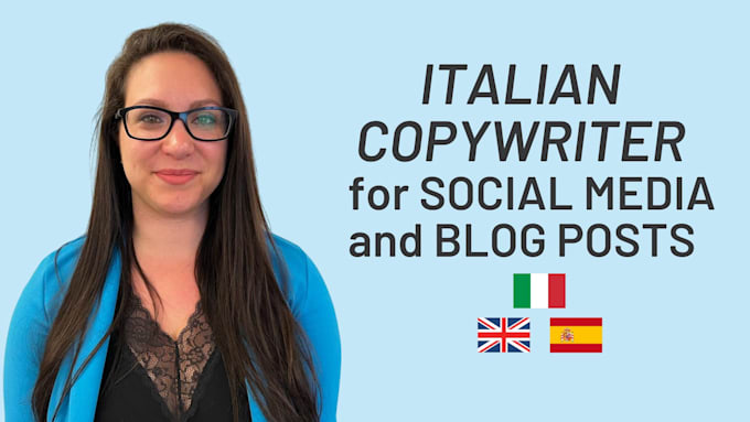be your italian copywriter for social media and blog posts
