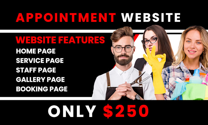 create a custom appointment website design with booking calendar