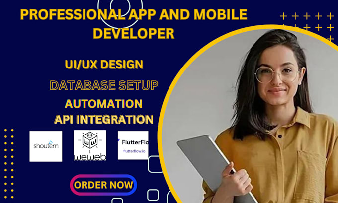 build your mobile app with shoutem, flutter flow, weweb