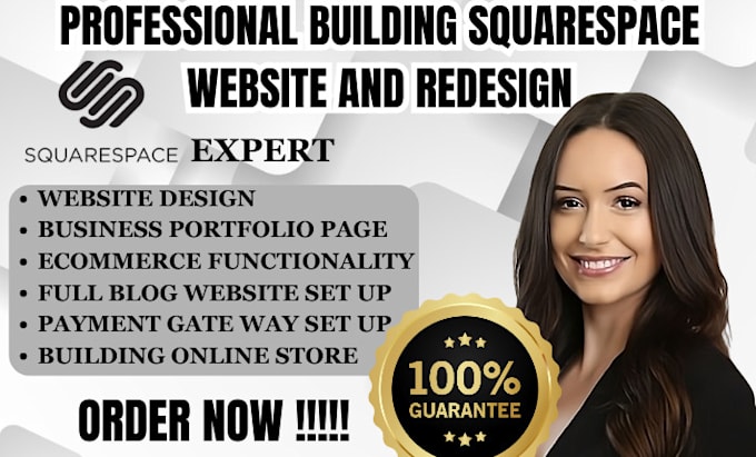 create squarespace website development landing page in 24 hours
