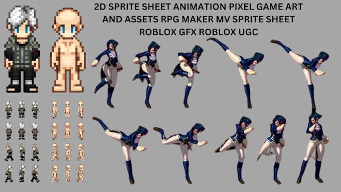 Hoja de sprites 2d píxels juegos art activos rpg creador hoja de ...