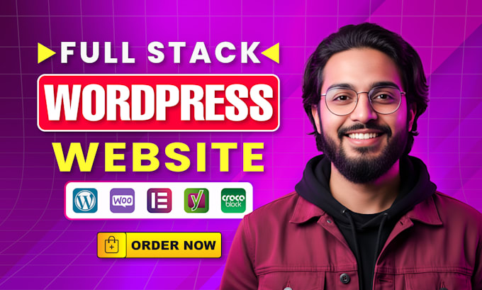 build website, wordpress website, website development as full stack developer