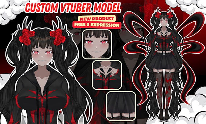 custom vtuber model, live2d model, and rigging anime in high quality for stream