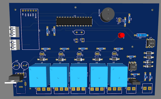 Make pcb design pcb layout and circuit schematic by D_n_singh Circuit Diagram
