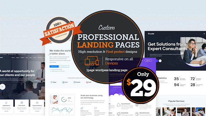 design lead generation responsive wordpress landing page