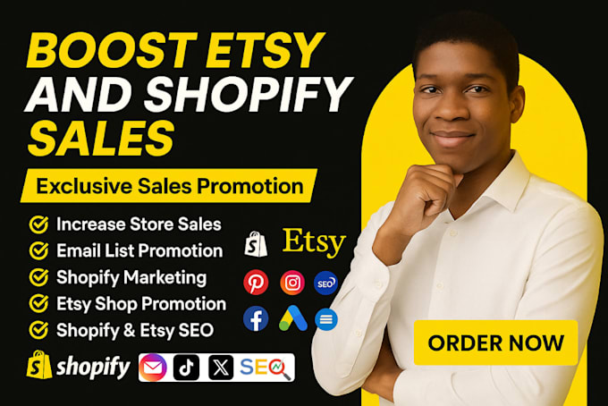 promote shopify store with pinterest marketing, etsy promotion, increase sales