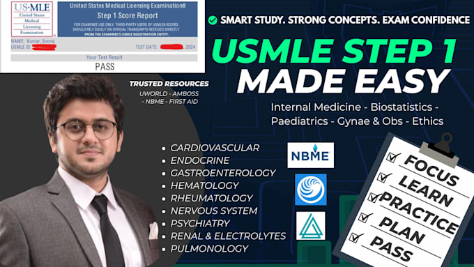 help you pass usmle step 1 with high yield tutoring