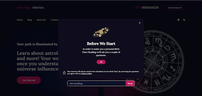 create ai enhanced natal and horoscope reading astrology app