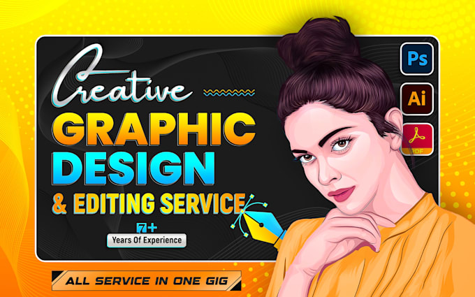 do graphic design, adobe photoshop, and adobe illustrator