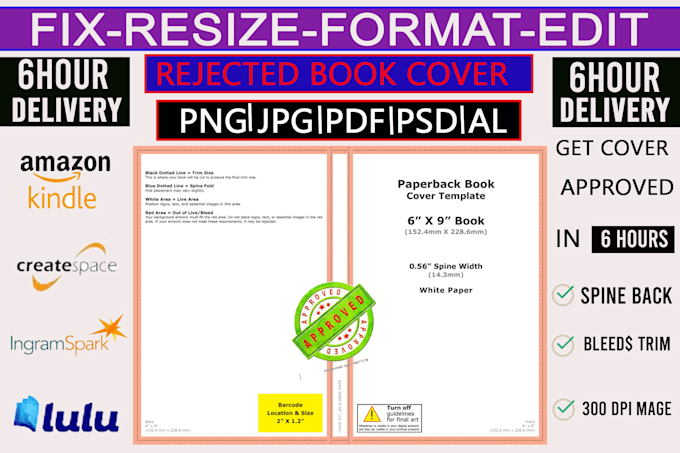fix error, edit, modify, resize, format, edit book cover, amazon KDP manuscript