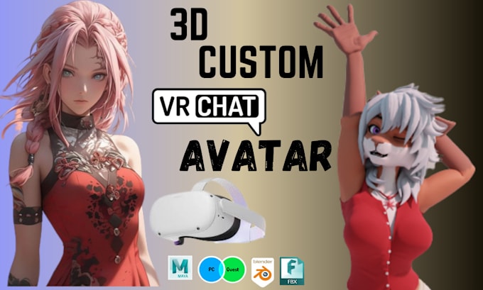 Create furry avatar 3d avatar vrchat avatar vrc character for vrchat ...