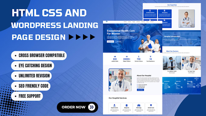 Design awesome responsive landing page using html css wordpress by Kazi ...