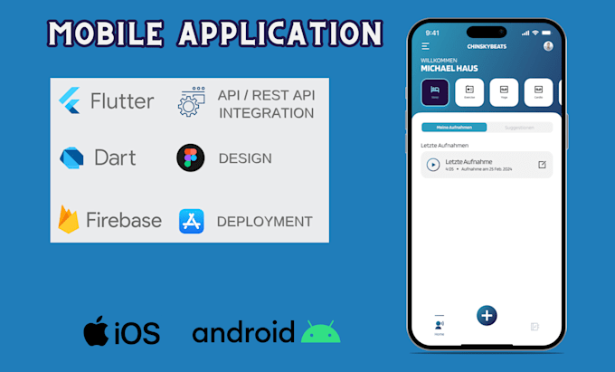 Build mobile app using flutter for android and ios by Binatenoor | Fiverr