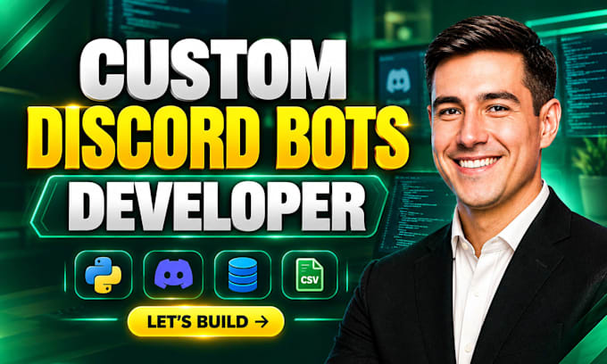 build enterprise discord bot, custom discord bot, web dashboard python developer