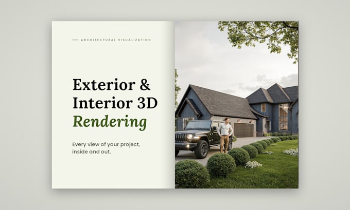 do 3d modeling and realistic rendering for architecture