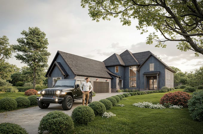 do 3d modeling and realistic rendering for architecture