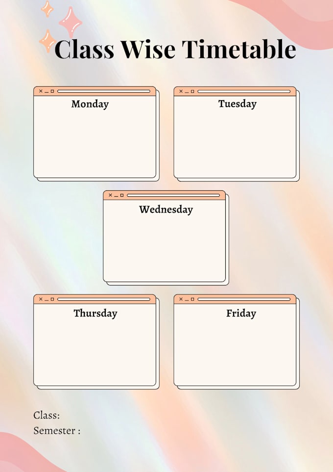 create school and nonacademic timetables