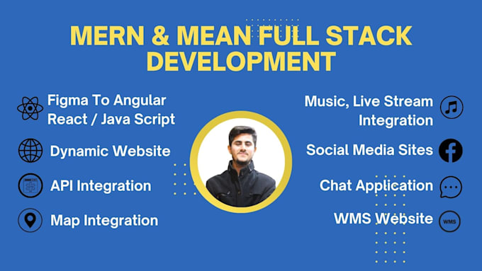 build web app as full stack mern mean developer using react next node