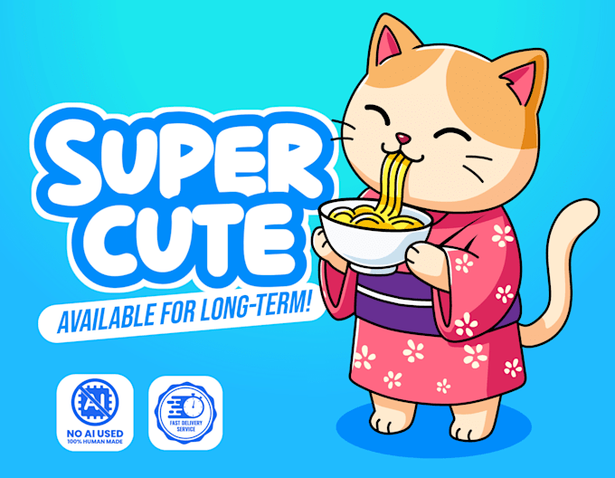 draw super cute characters and mascot illustration