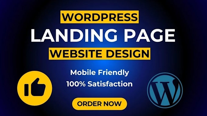 design landing page or one page wordpress website