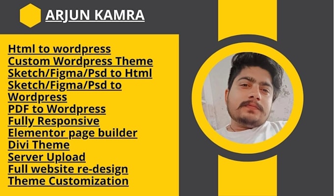 convert html to wordpress or custom wordpress theme