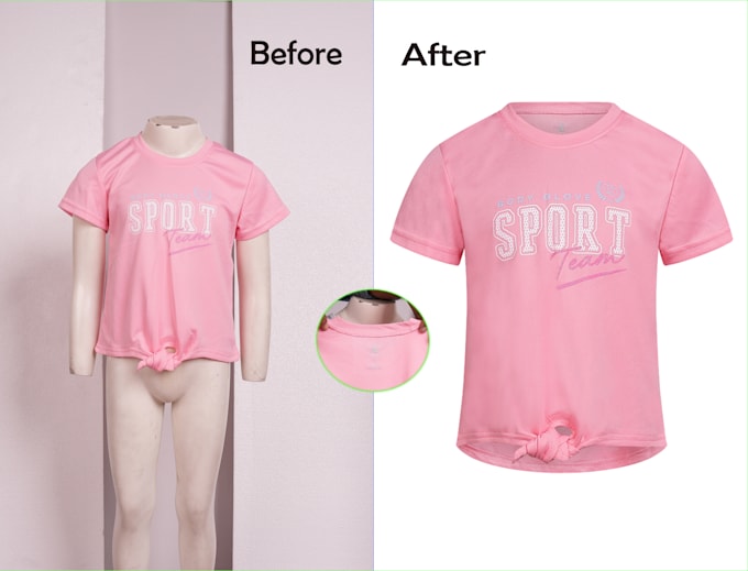 do  ghost mannequin or neck joint for clothing photos