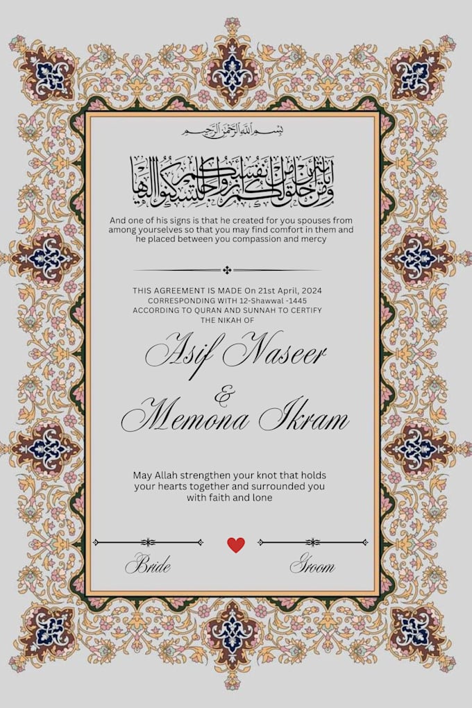 make marriage invite and marriage certificate