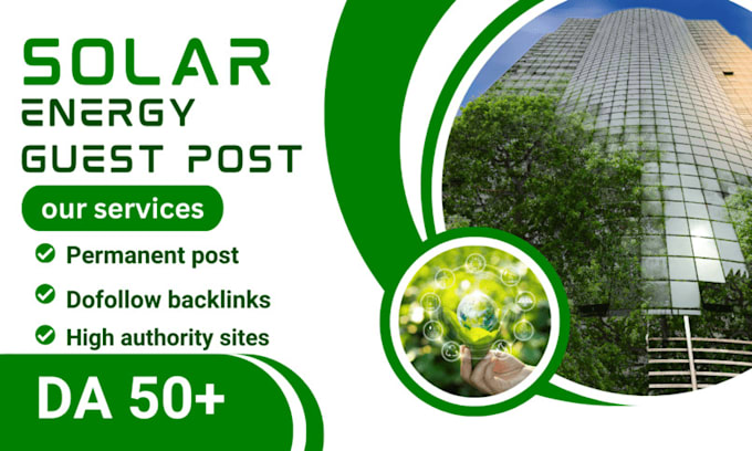 guest post on solar energy, green energy and tech blog