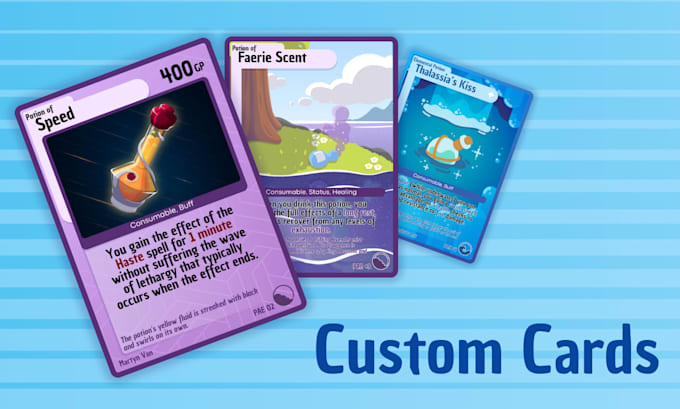 design homebrew item cards