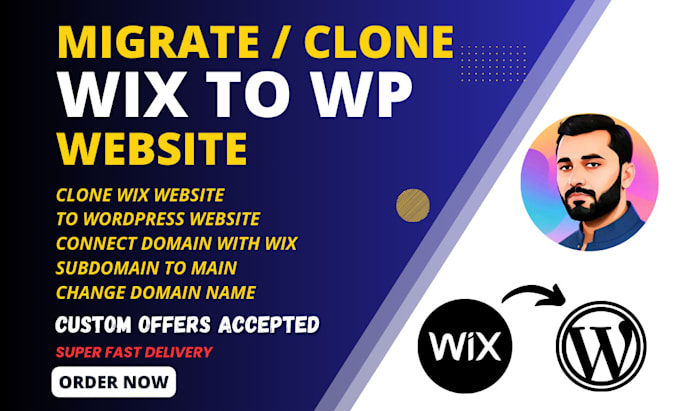 migrate or clone wix website to wordpress website