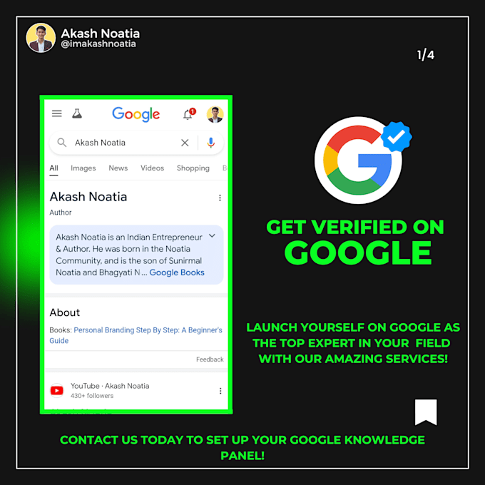 create permanent google knowledge panel for person