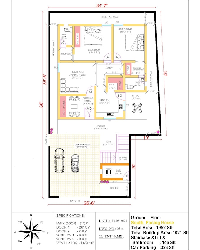 design the best 2d floor plan with dimension