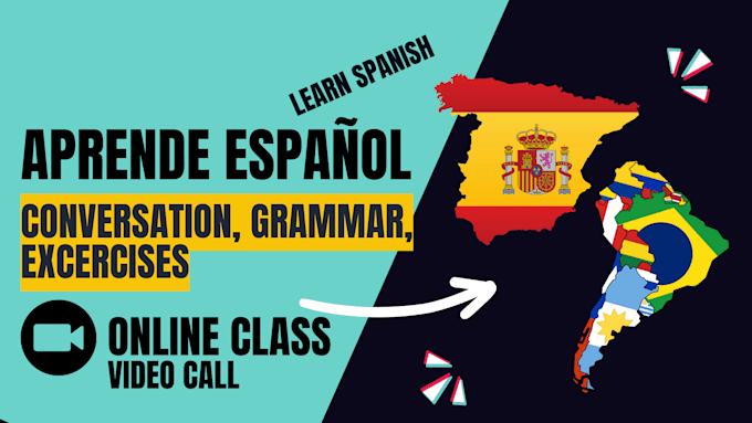 teach you spanish with conversation and exercises