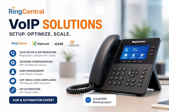 do ringcentral, gohighlevel, xlead automation, voip a2p 10dlc tcr registration