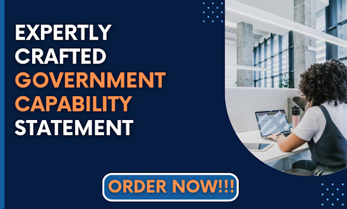 design a bid proposal, capability statement, tender to government contract