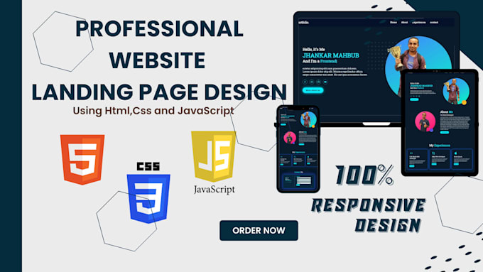Design modern responsive html landing page by Md_ali_321 | Fiverr