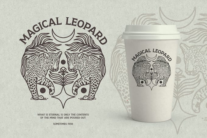 create vintage hand drawn animal, mystic, logo, illustration