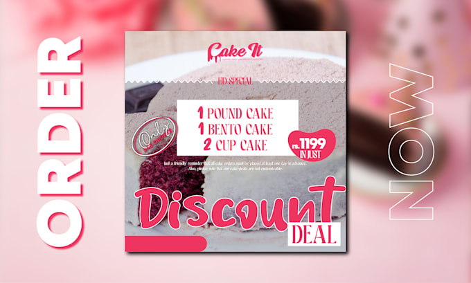 professional bakery poster design for your brand