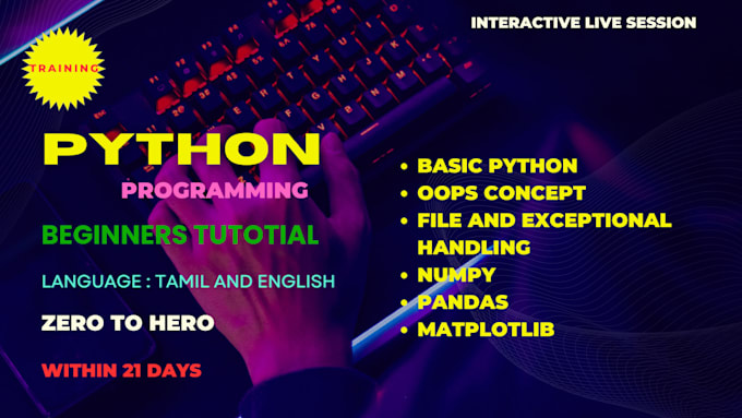 provide training and documents for python programming