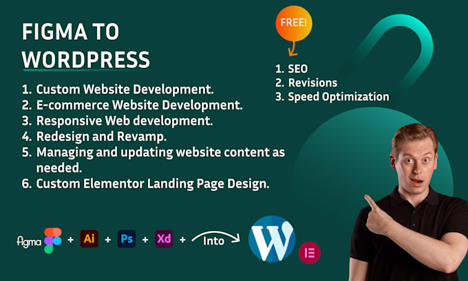Convert figma to pixel perfect wordpress elementor website by Rehan ...