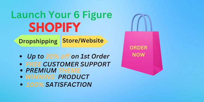 create 6 figure shopify dropshipping store or shopify website