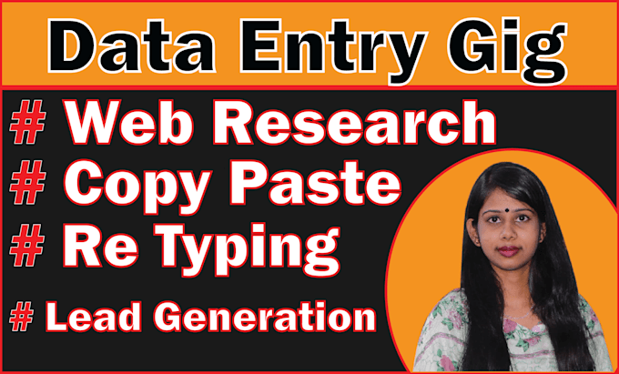do data entry, copy paste, web research, retyping and lead generation work