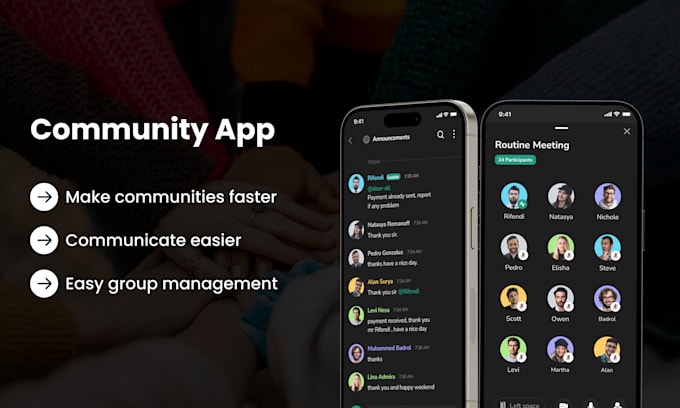 build a robust community app, support group app like faithlife